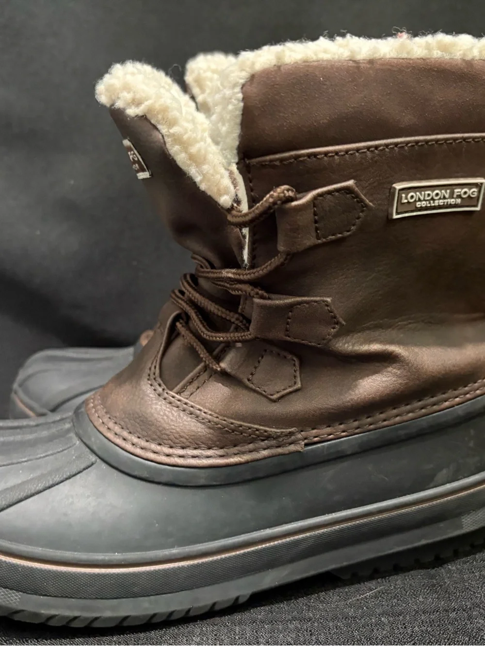 London Fog Boys Cheshire Snow Boots Brown Size 3